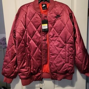 Nike Air Women's Cedar Satin Synthetic-Fill Bomber Jacket (BV2877-661) Size S